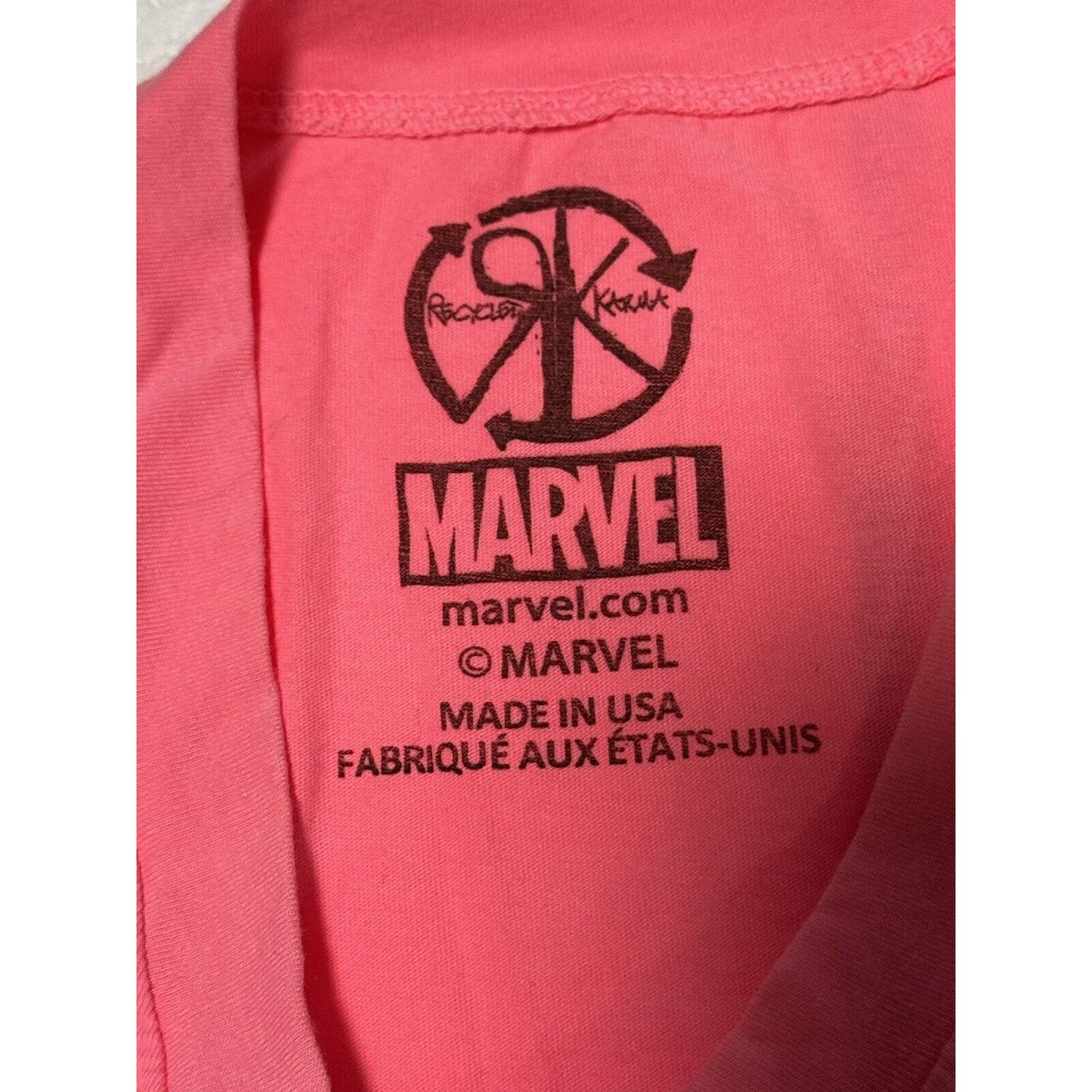 Marvel Comics Superheroes Sheer Pink Tank Top Size Medium SpiderMan X-men Hulk