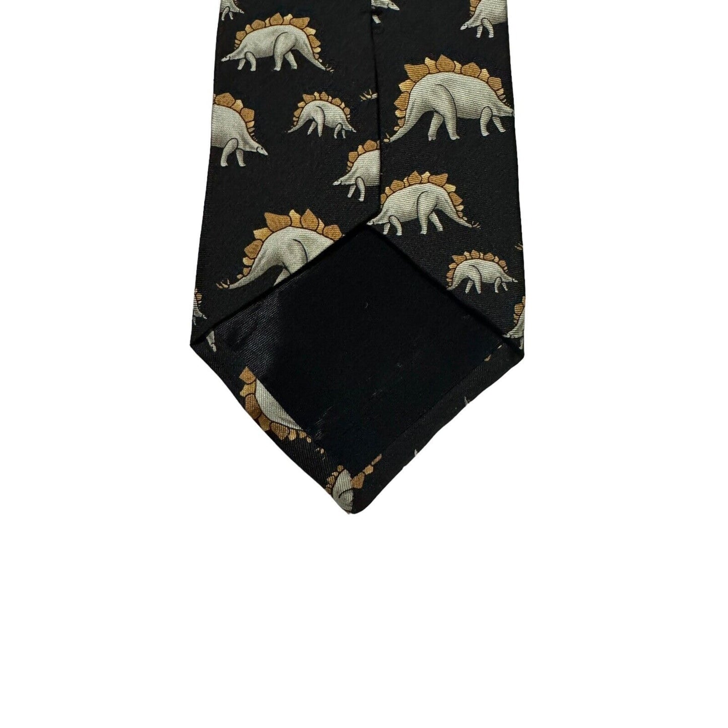 The Field Museum Dinosaur Stegosaurus Vintage Novelty Necktie 100% Silk USA