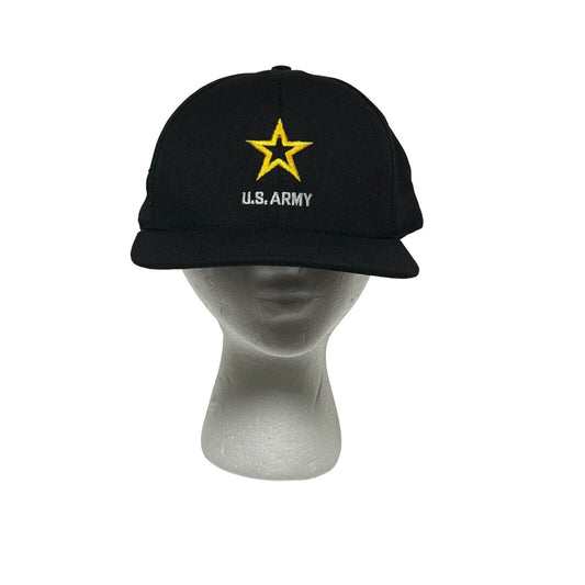 US Army Embroidered Star Logo Go Army Adjustable Hat Cap Baseball Black