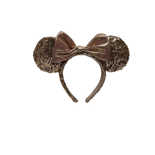 Disney Parks Rose Gold Sequins Minnie Mouse Ears Headband