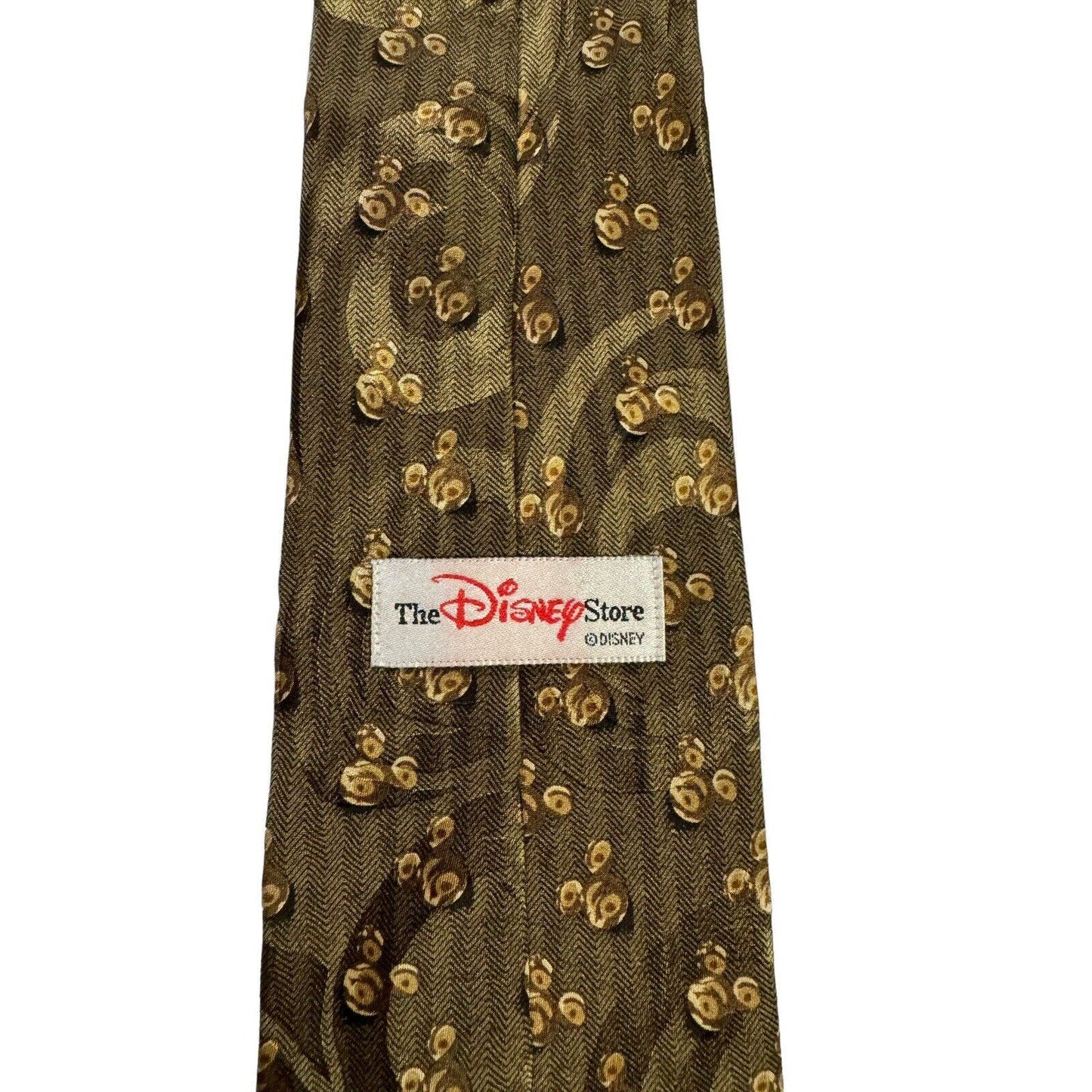 The Disney Store Mickey Mouse Pattern Vintage Novelty Necktie 100% Silk
