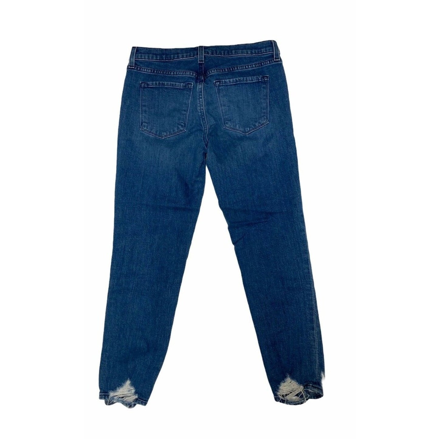 J Brand Sadey Midrise Slim Solar Destruct Jeans size 26 Distressed Medium Wash