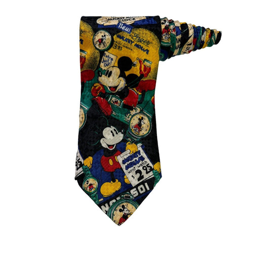 Disney Mickey And Co Atlas Designs Mickey Mouse Clocks Watches Novelty Necktie