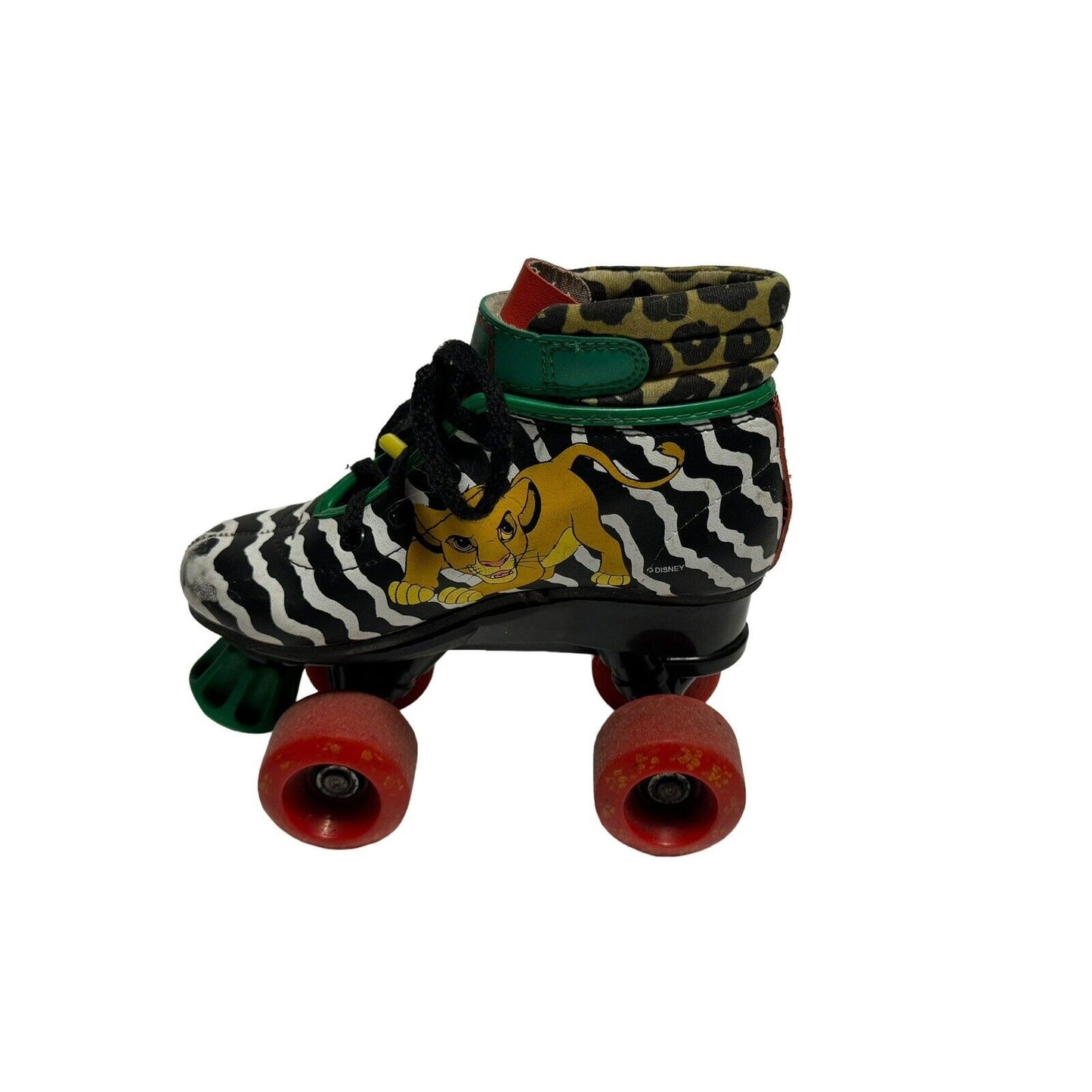 Vintage 1994 The Lion King Brookfield Kids Animal Print Roller Skates Sz 11