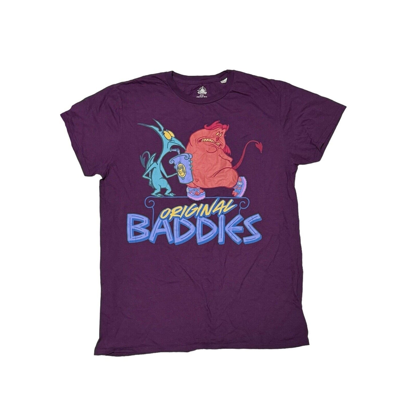 Disney Hercules Original Baddies Pain Panic Mens Graphic Cartoon T Shirt Large