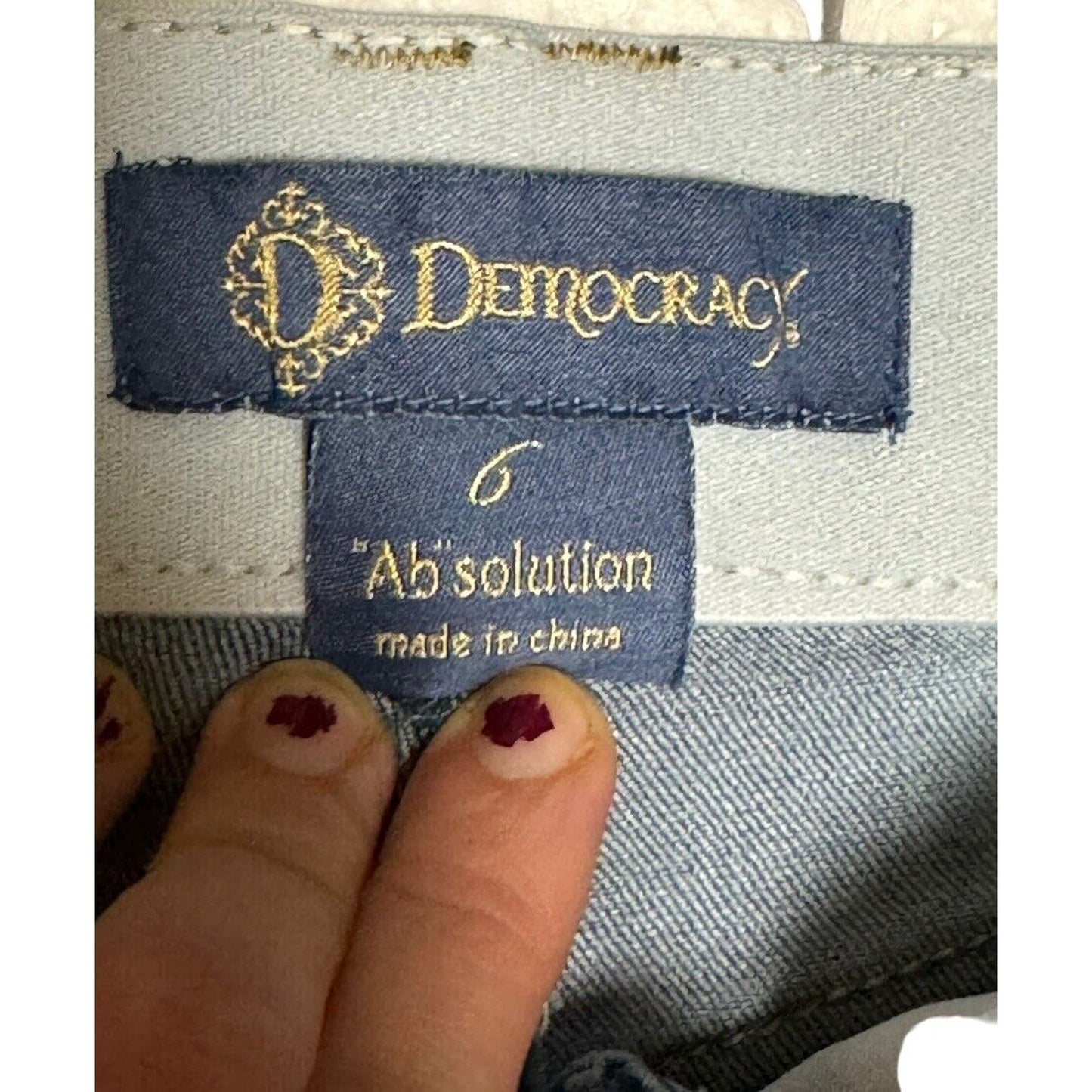 Democracy Ab Solution Mid Rise Skinny Jeans Light Wash Size 6
