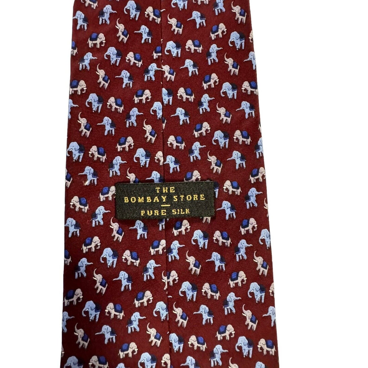 The Bombay Store Elephants 100% Silk Novelty Necktie