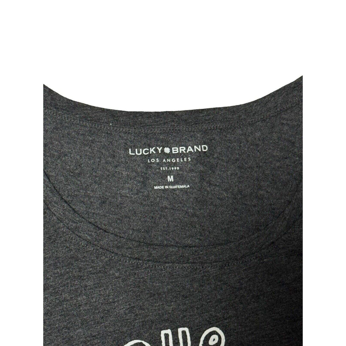 Lucky Brand Love Our Planet Be Kind Graphic T Shirt Grey Size M Medium