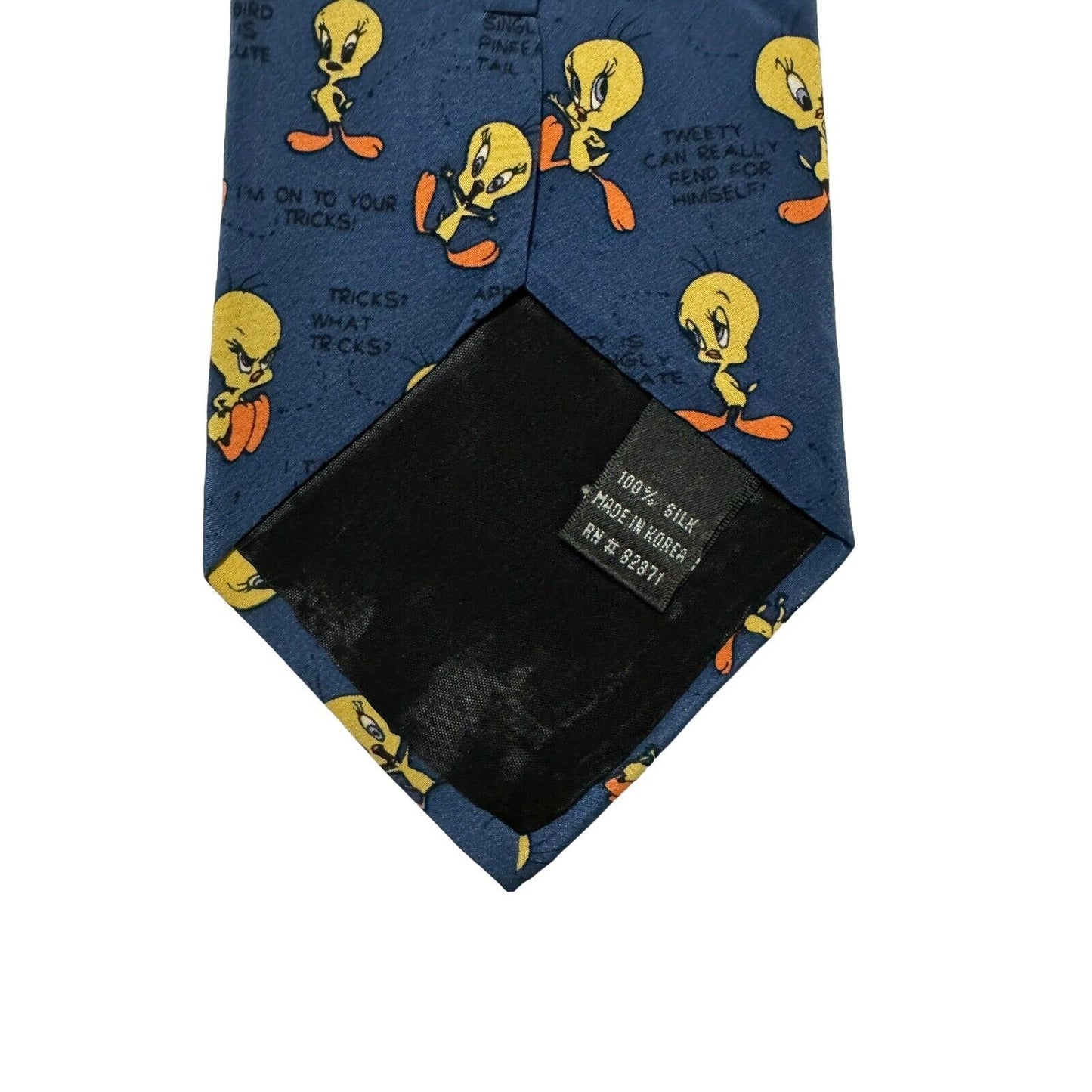 Warner Brothers Studio Store Looney Tunes Tweety Bird Quotes Vintage Necktie