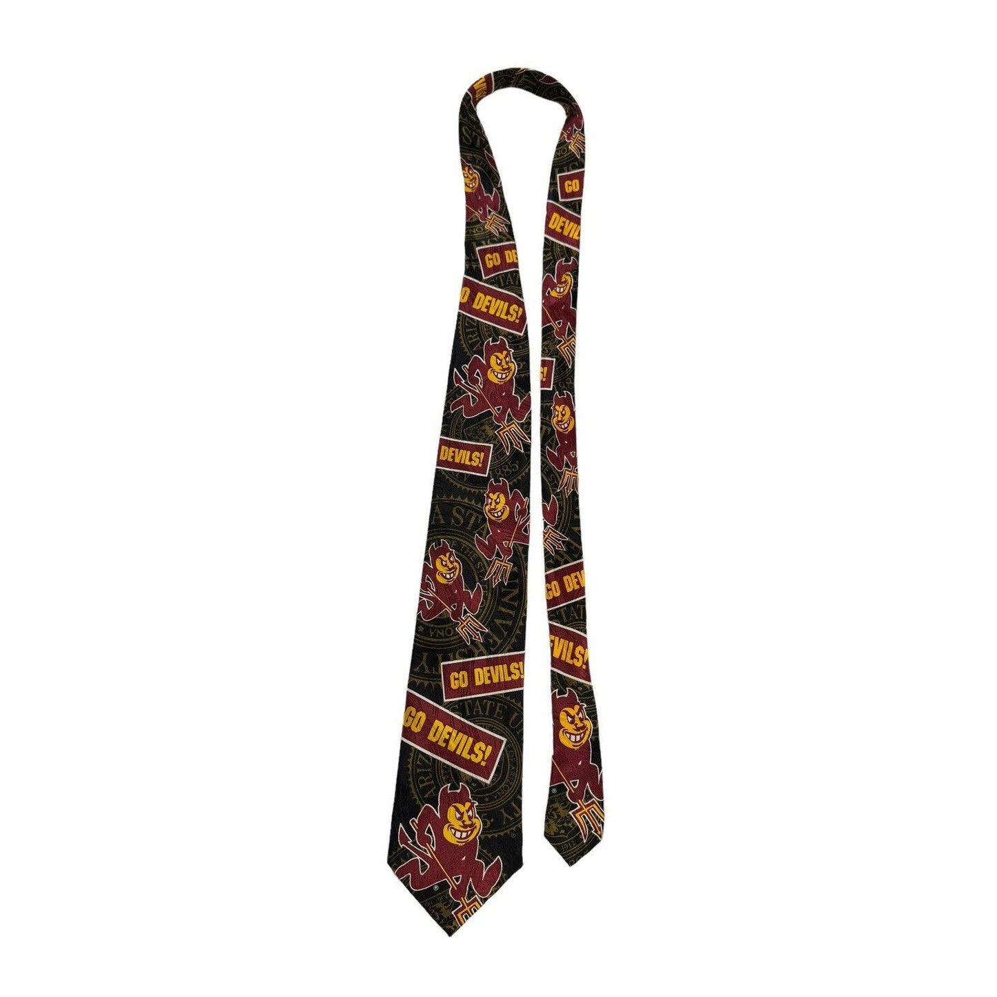 Ralph Marlin RM Sports Arizona State University Sun Devils Novelty Necktie Silk