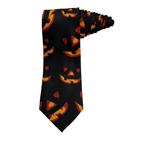 Ralph Marlin Halloween Jack O Lantern Pumpkin Holiday Novelty Necktie