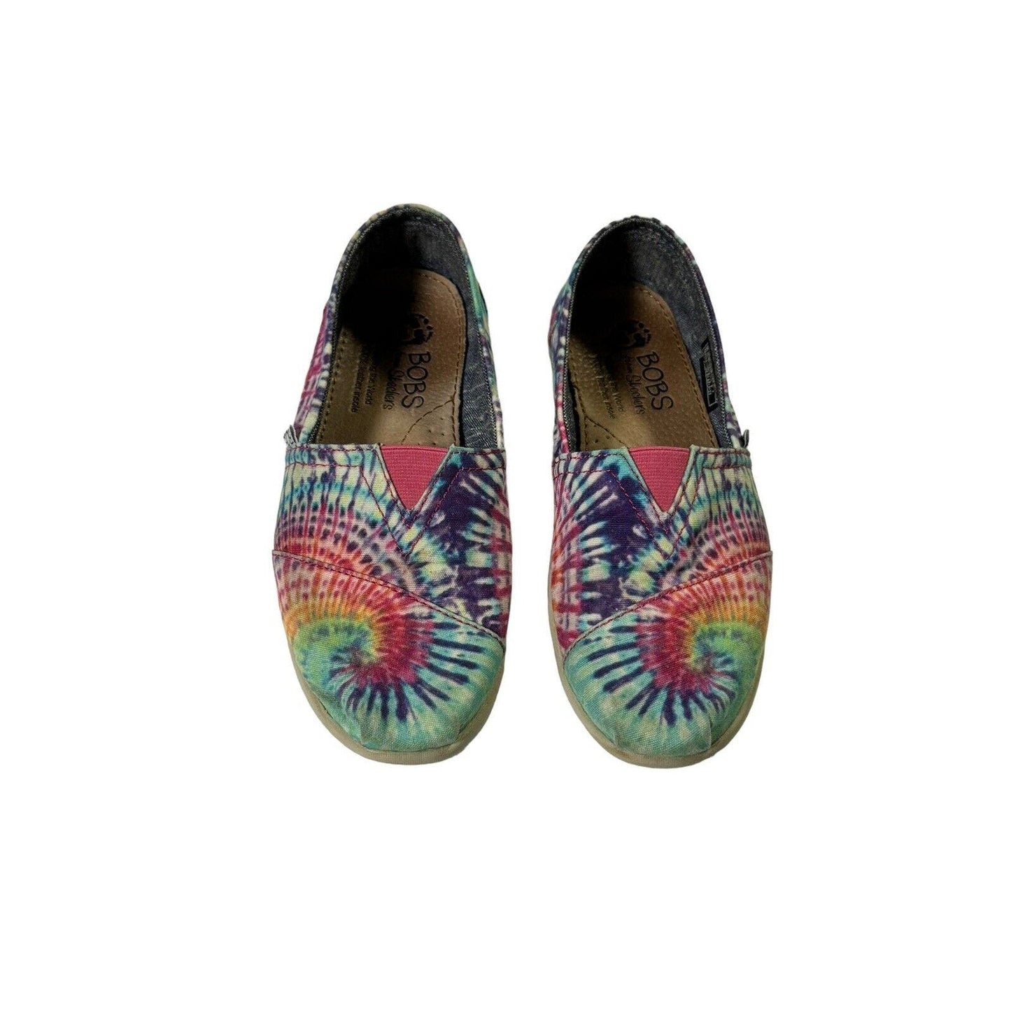 Bobs By Skechers Tie Dye Multi Colored Slip On Shoes Size 6 SN 33749
