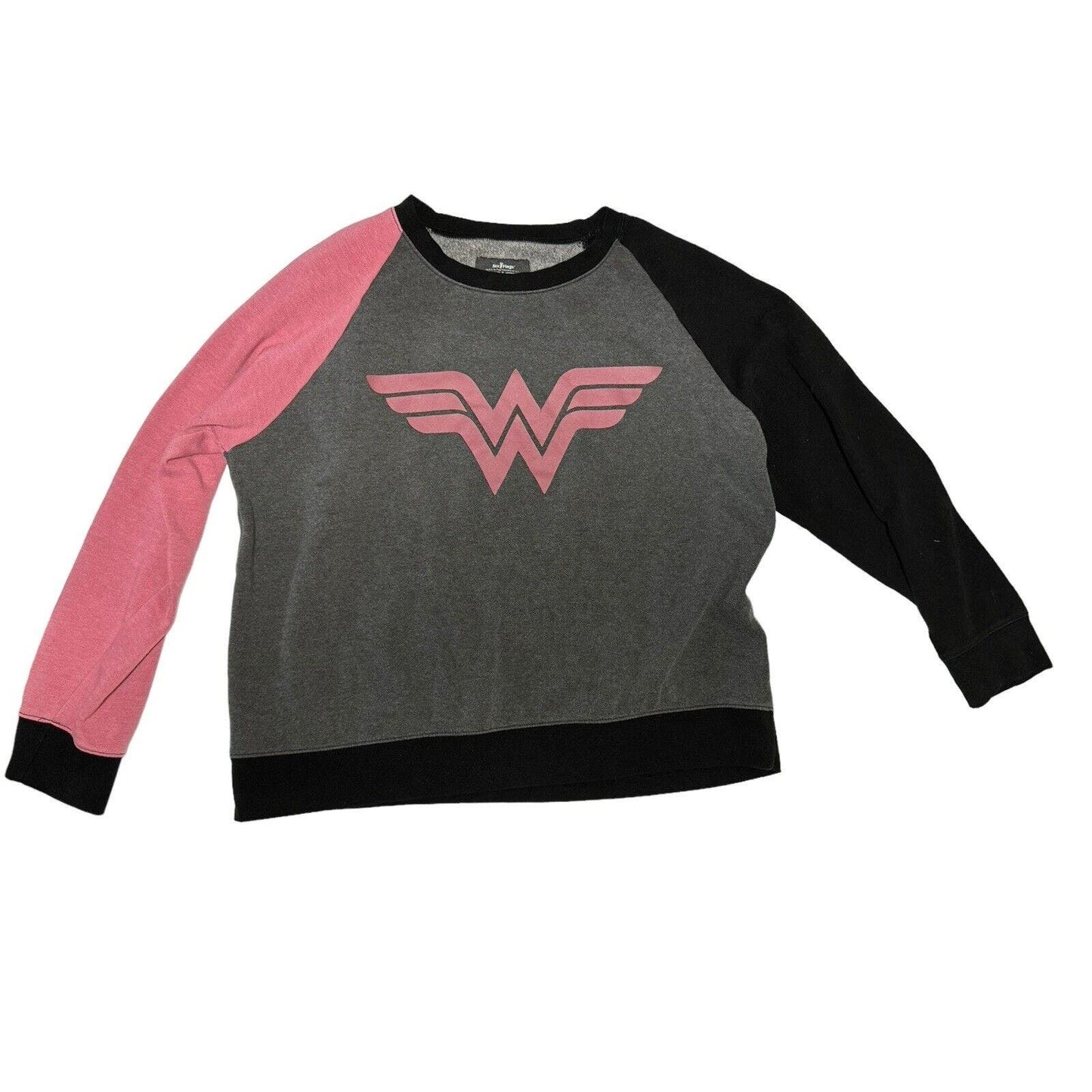 Six Flags Wonder Woman Pink Crew Neck Pullover Sweatshirt DC Comics Women’s XL