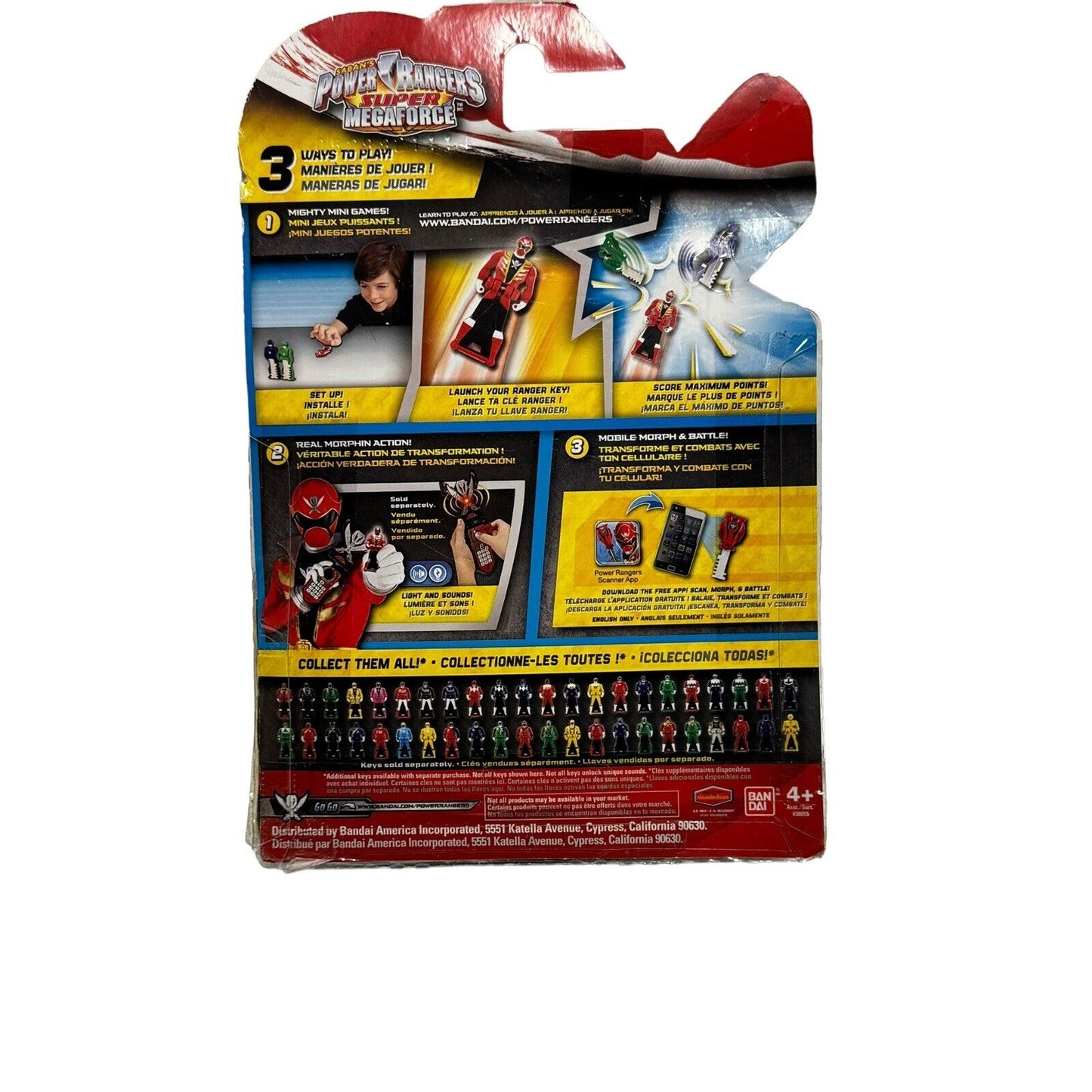 Power Rangers Super Megaforce Legendary Key Pack In Space Red Yellow Blue