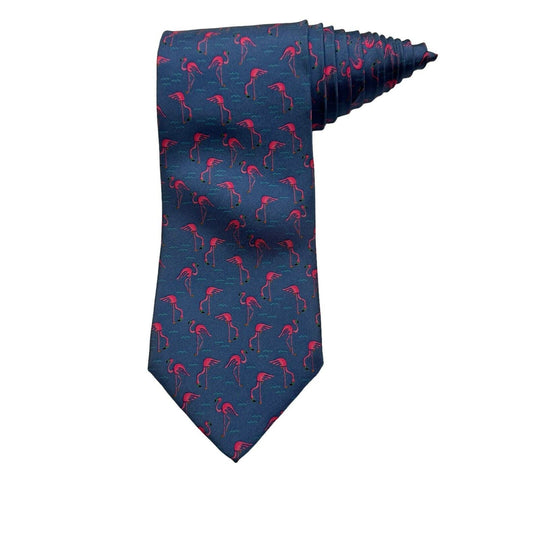 Alynn Neckwear Pink Flamingos Vintage Novelty Necktie 100% Silk