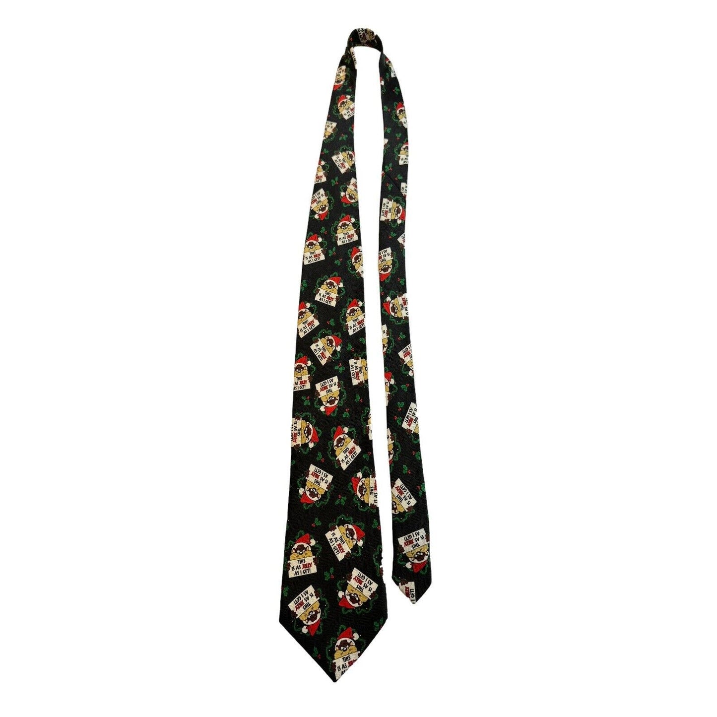 Looney Tunes Taz Tazmanian Devil This Is As Jolly As I Get Christmas Necktie
