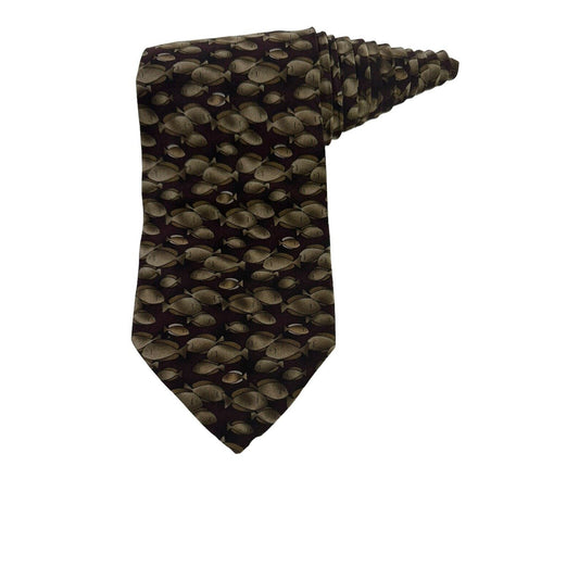 Ties To Nature Fish Vintage Novelty 100% Silk Necktie