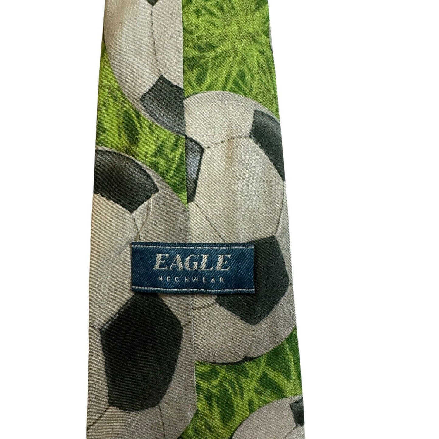 Eagle Neckwear Soccer Balls Grass Sports Novelty Necktie 100% Silk
