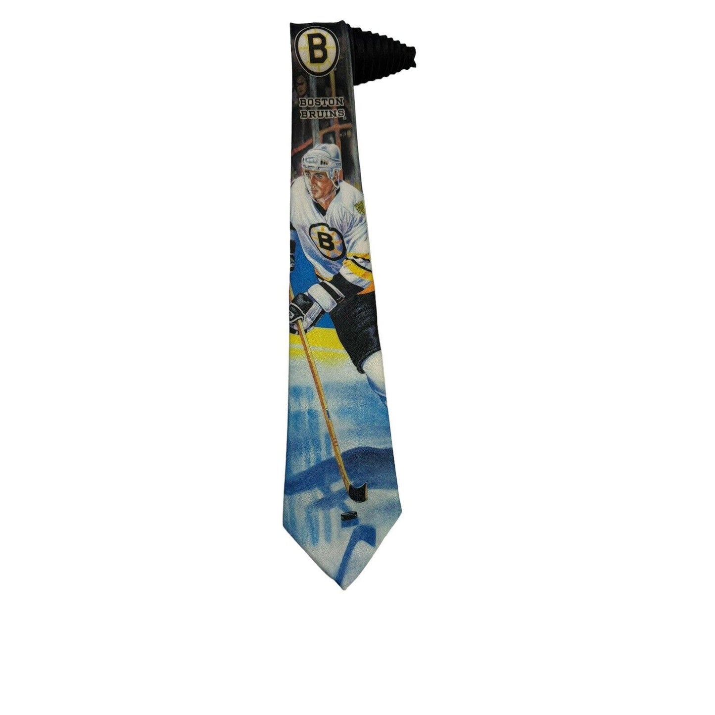 Ralph Marlin NHL Boston Bruins Hockey Player 1991 Novelty Vintage Necktie
