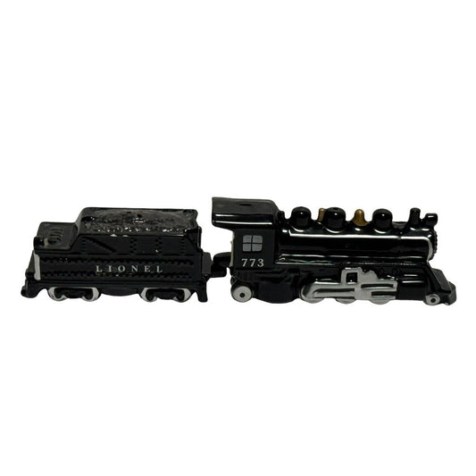 Vintage Lionel #773 Train Coal Car Salt Pepper Shakers Black Ceramic