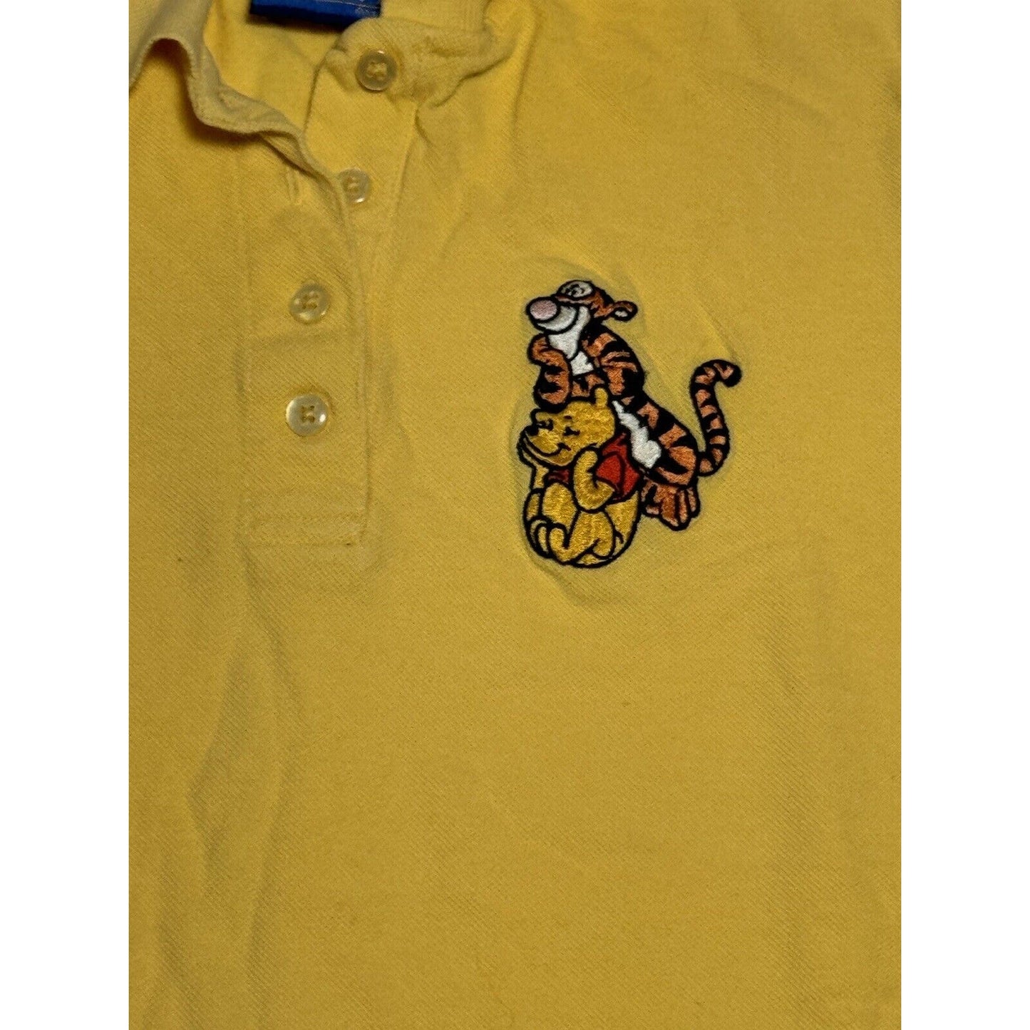 Vintage Disney Winnie The Pooh Tigger Embroidered Sleeveless Polo Shirt Large