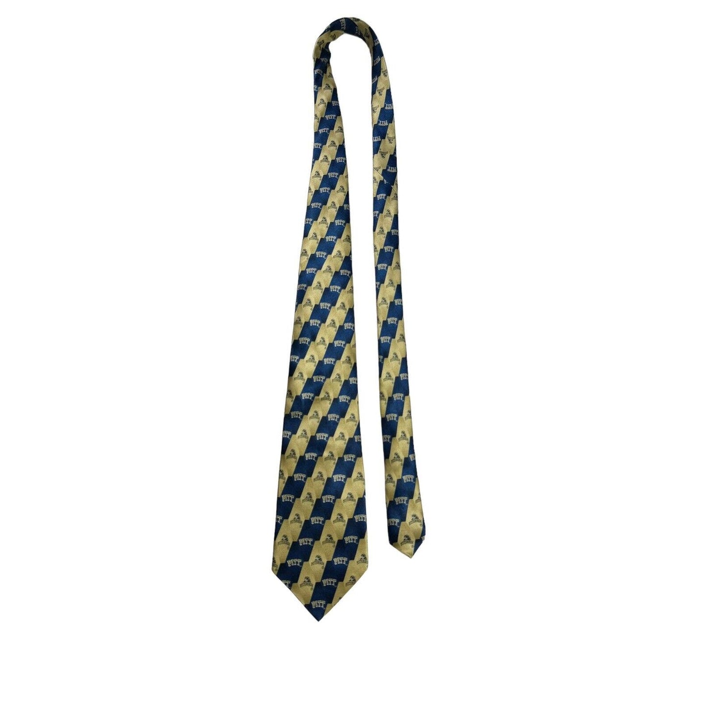 Eagle Wings University Of Pittsburgh Logo Roc The Panther Mascot Necktie Silk