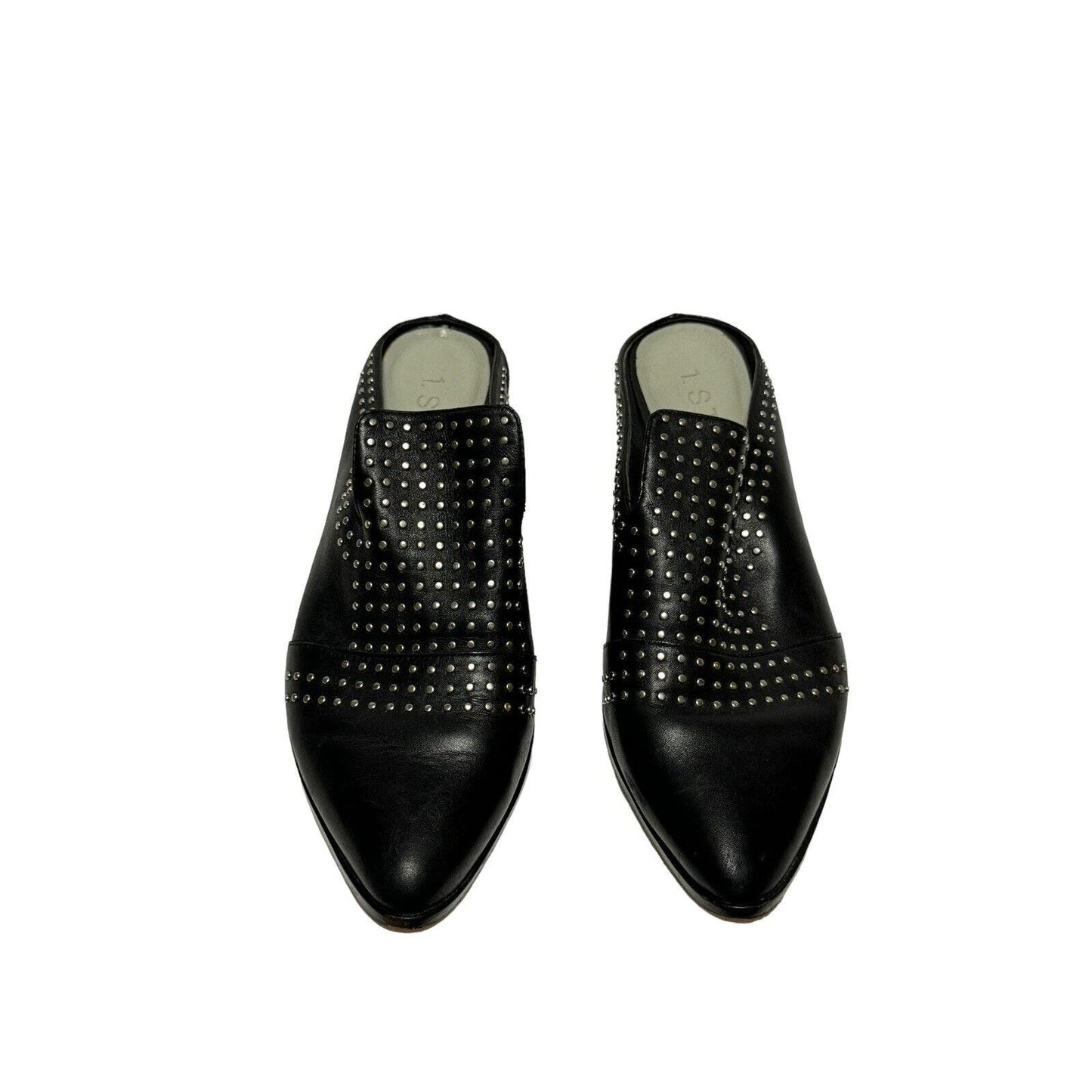 1 State Lon Studded Black Slip On Mules Size 8.5 M