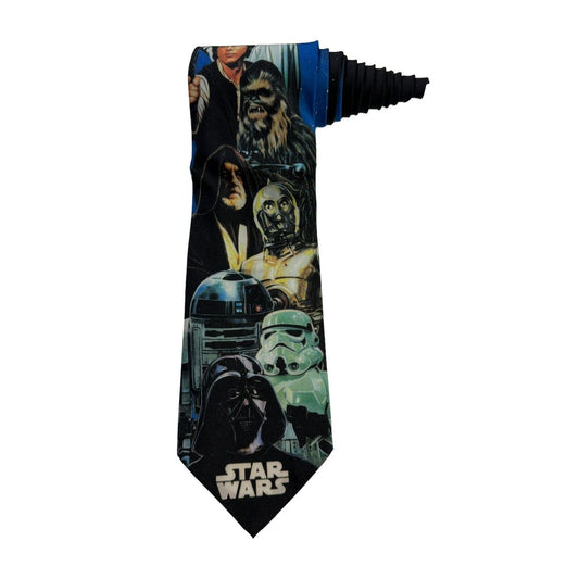 Ralph Marlin Star Wars Characters Luke Han Solo C3P0 R2D2 Vintage Necktie