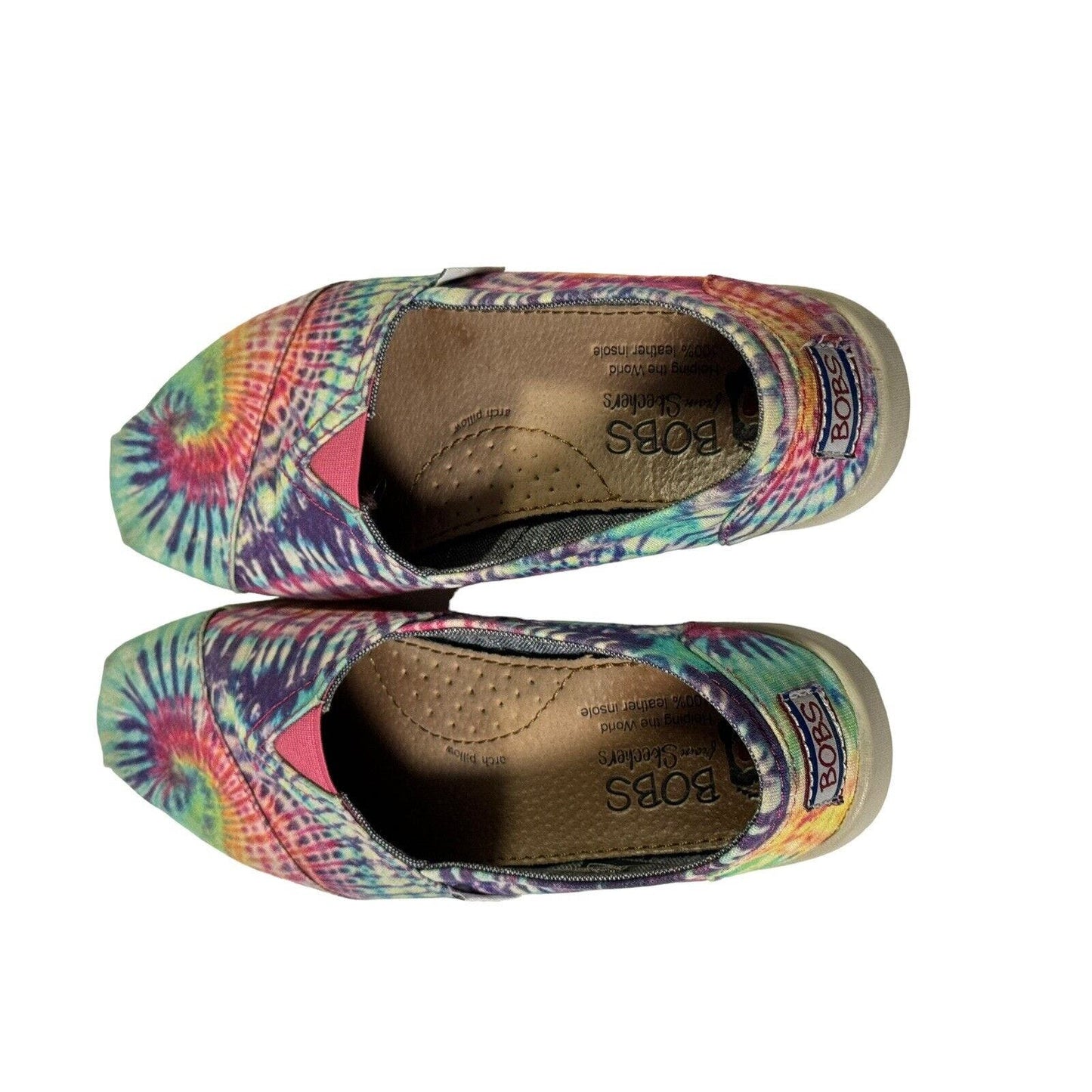 Bobs By Skechers Tie Dye Multi Colored Slip On Shoes Size 6 SN 33749