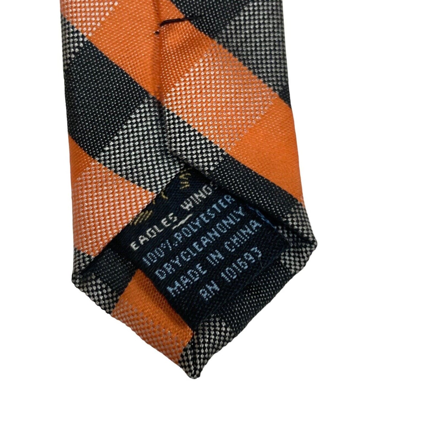 Eagle Wings University Of Tennessee Logo Checkered Novelty Necktie Orange Black