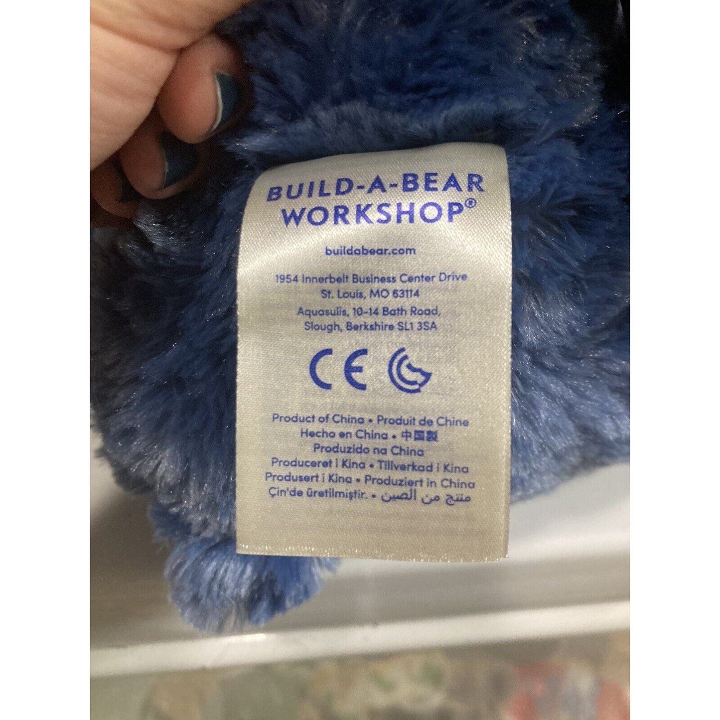 Official Blue Build a Bear Disney Aladdin Genie Stuffed Animal Plush