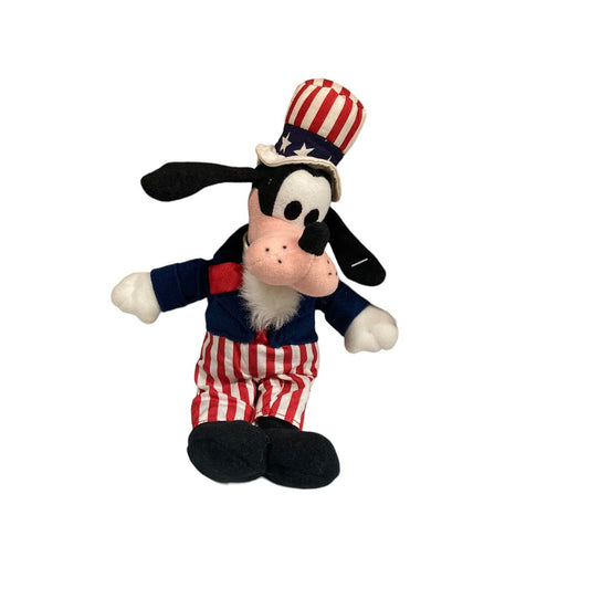 The Disney Store Uncle Sam Goofy Bean Bag Stuffed Plush Toy Vintage