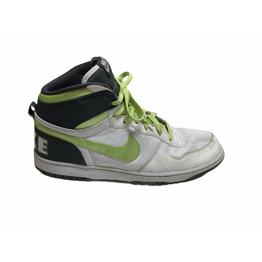 Nike Big Nike Dunk High White Grey Neon Volt 336608-100 Size 12 Athletic Shoes