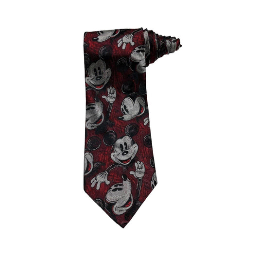 Disney Mickey and Co Atlas Design Mickey Mouse Novelty Necktie Vintage