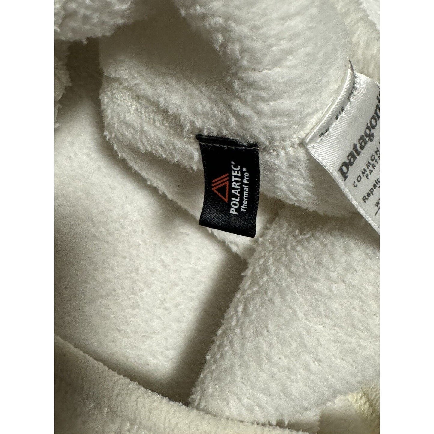Patagonia Cream White Re-Tool Snap-T Polartec Fleece Pullover Womens Size L