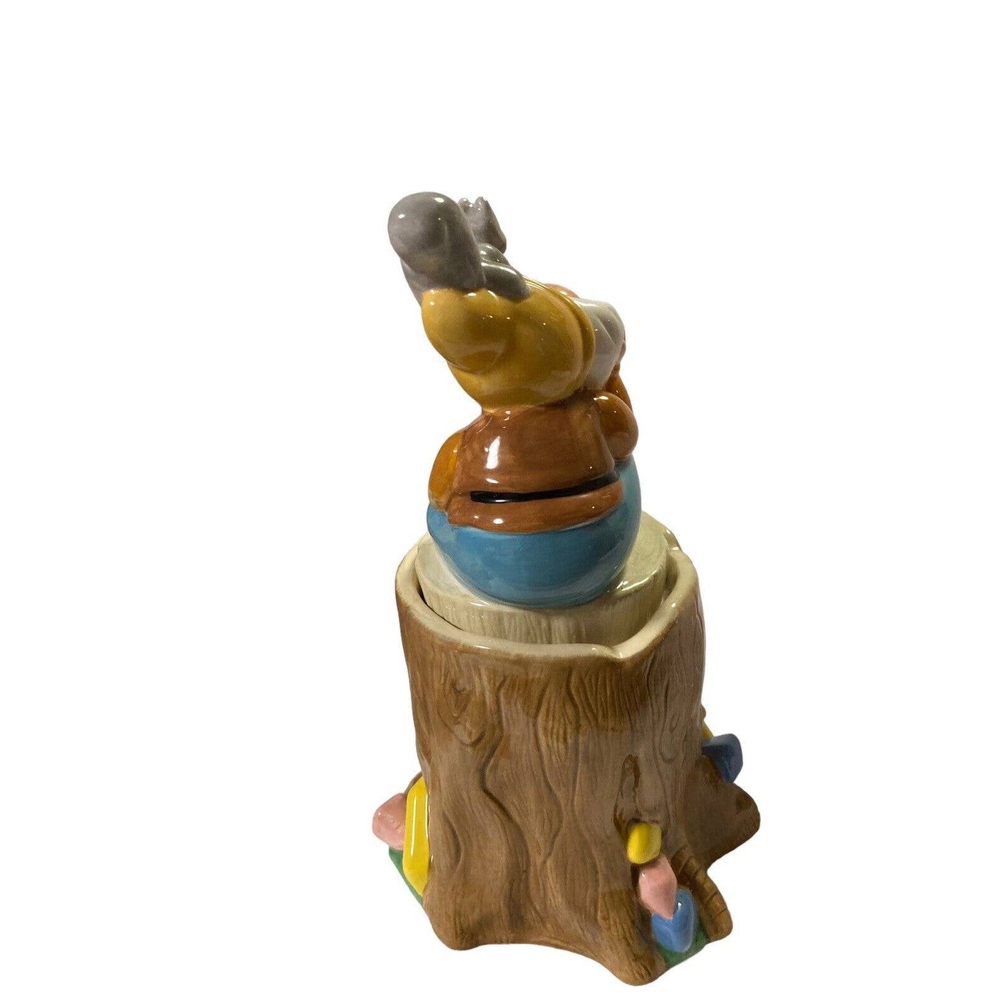 Treasure Craft Disney Snow White Seven Dwarfs Happy Ceramic Treat Jar W/ Box