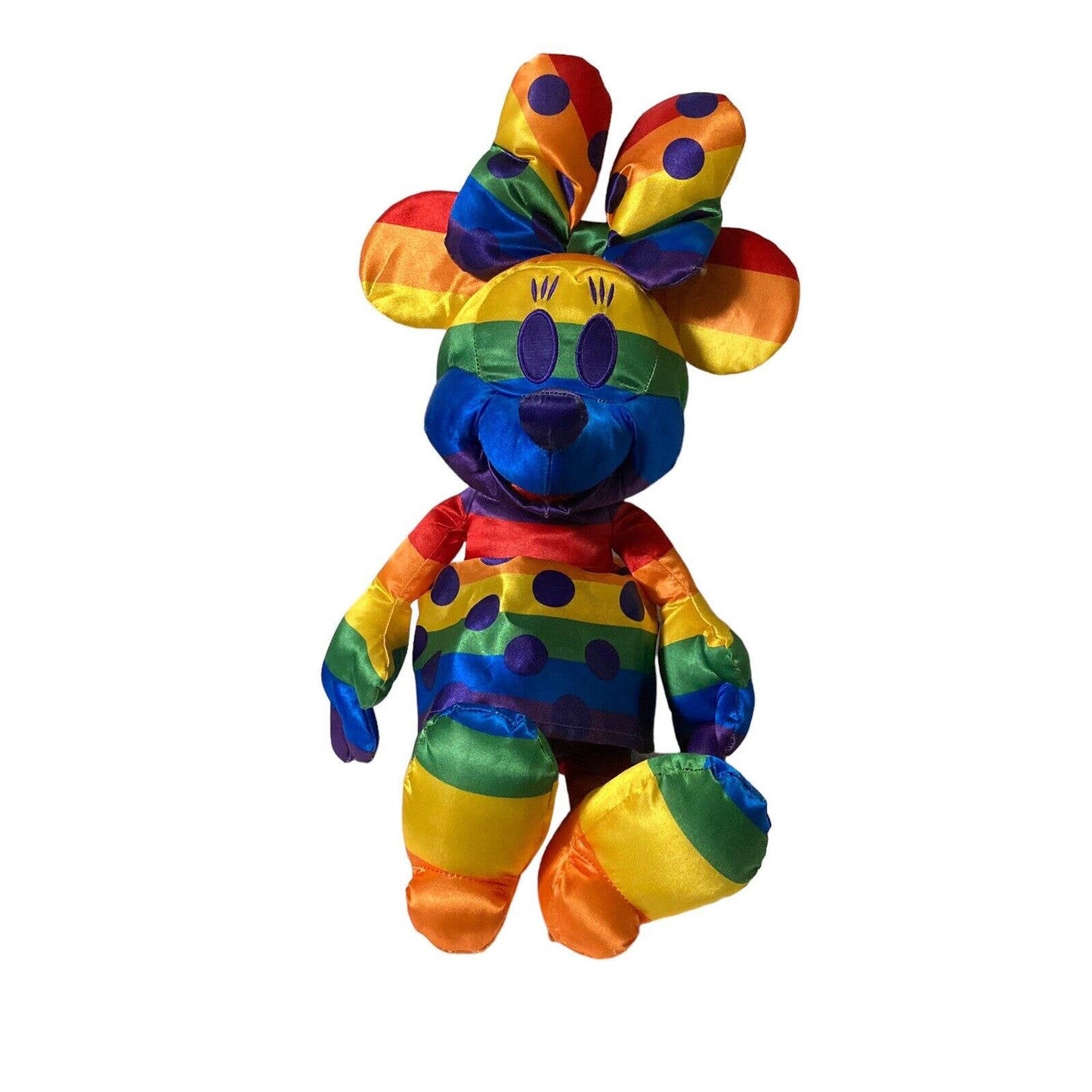 DISNEY Minnie Mouse Plush Doll Rainbow Pride Collection Limited Edition 18"