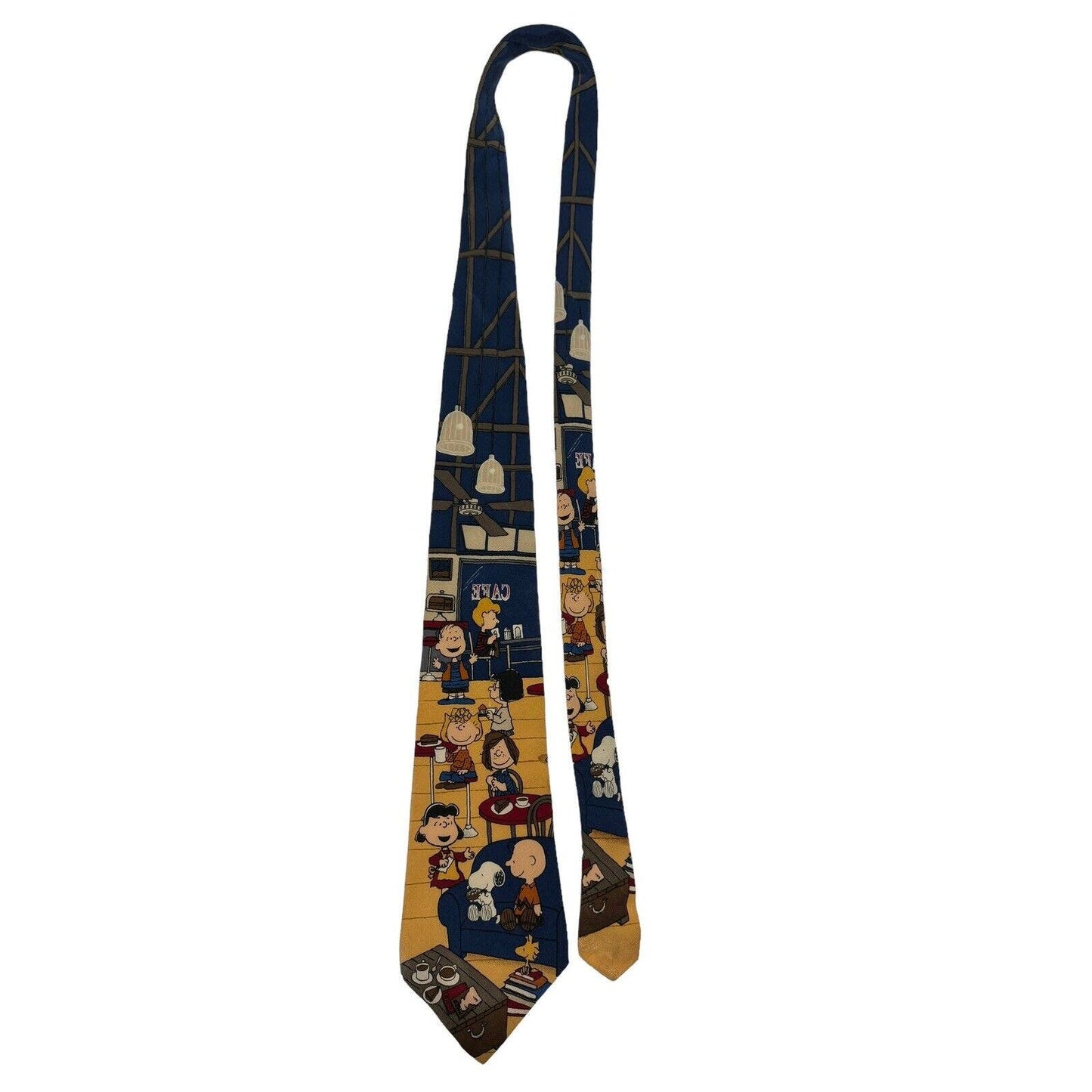 Peanuts Good Friend’s And Good Conversation Snoopy Cafe Coffee House Necktie