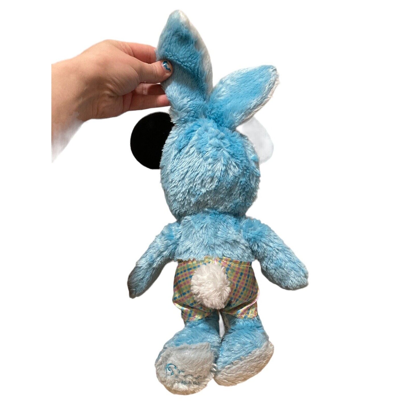 Disney Mickey Mouse Easter Bunny Blue Stuffed Animal Plush 2019 14”
