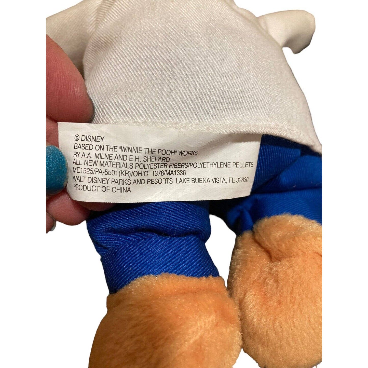Walt Disney World Winnie The Pooh Dr Pooh Bean Bag Stuffed Plush Toy Doll Rare