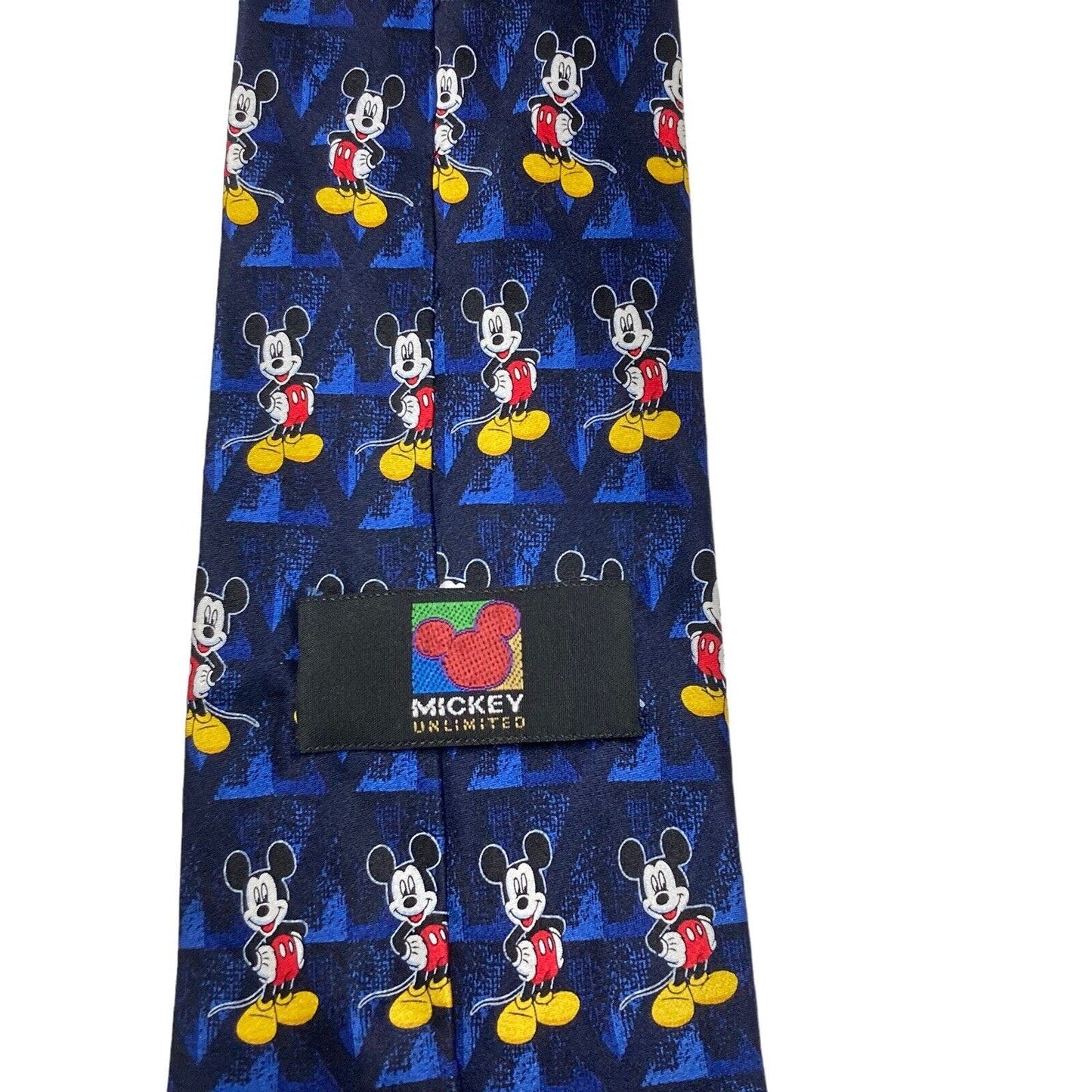 Disney Mickey Unlimited Mickey Mouse Poses Cartoon Vintage Novelty Necktie Silk