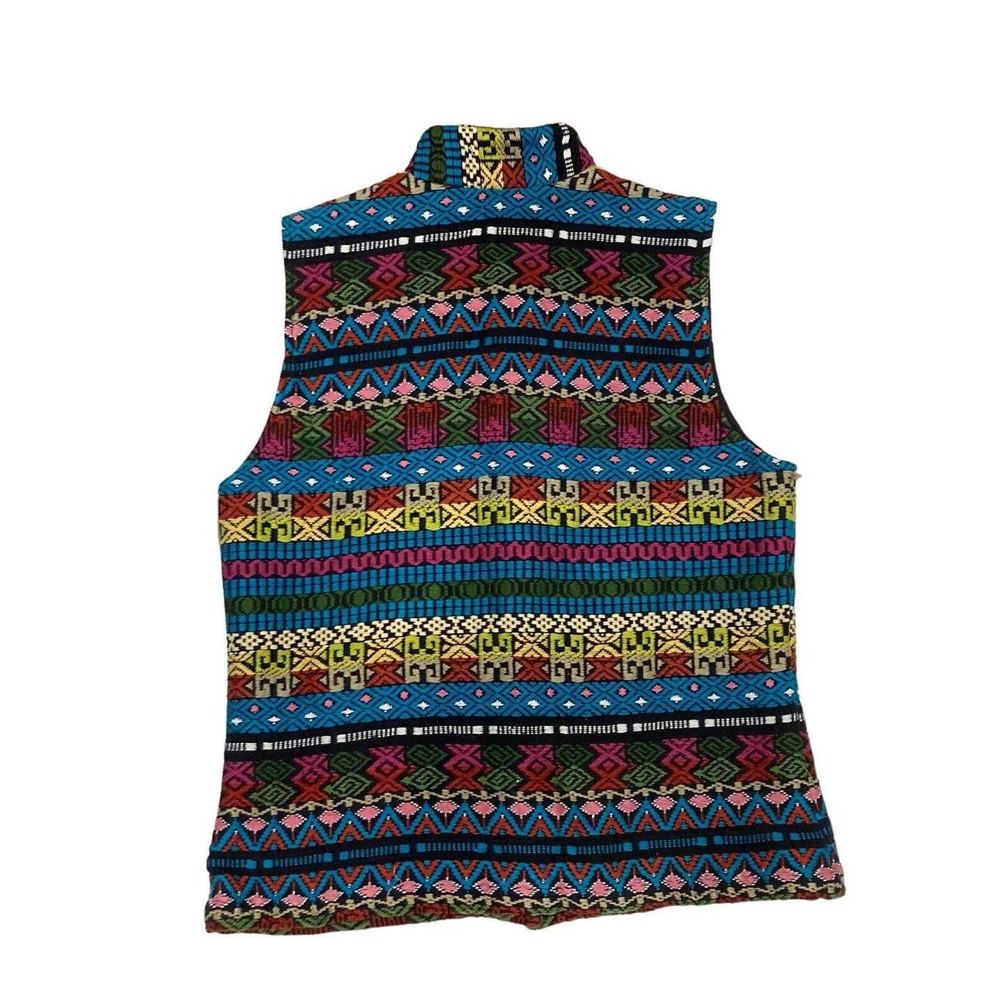 Chico's Bright Weaver Marlie Vest Embroidered Southwestern Multicolor Size 0