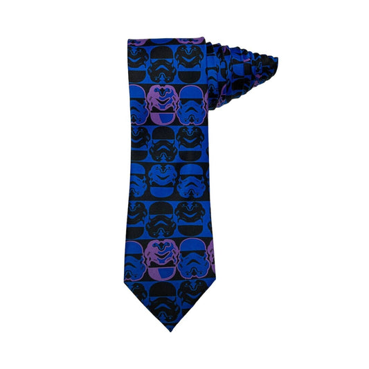 Star Wars Stormtrooper Multicolored Polyester Necktie Purple Blue Black
