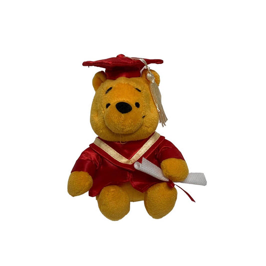 Disney Winnie The Pooh 6" Graduation Plush Red Cap & Gown Walgreens Exclusive