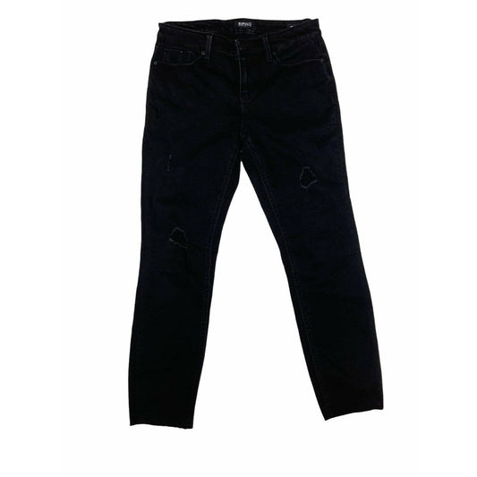 Buffalo David Bitton Jess Rip & Repair Mid Rise Skinny Jeans Size 4 27 Black
