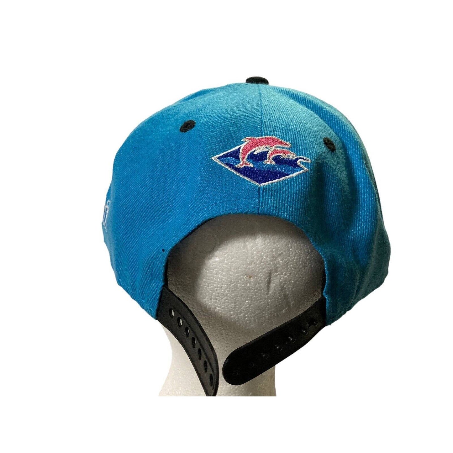 Pink + Dolphin P Logo Snapback Embroidered Hat Cap Blue Black
