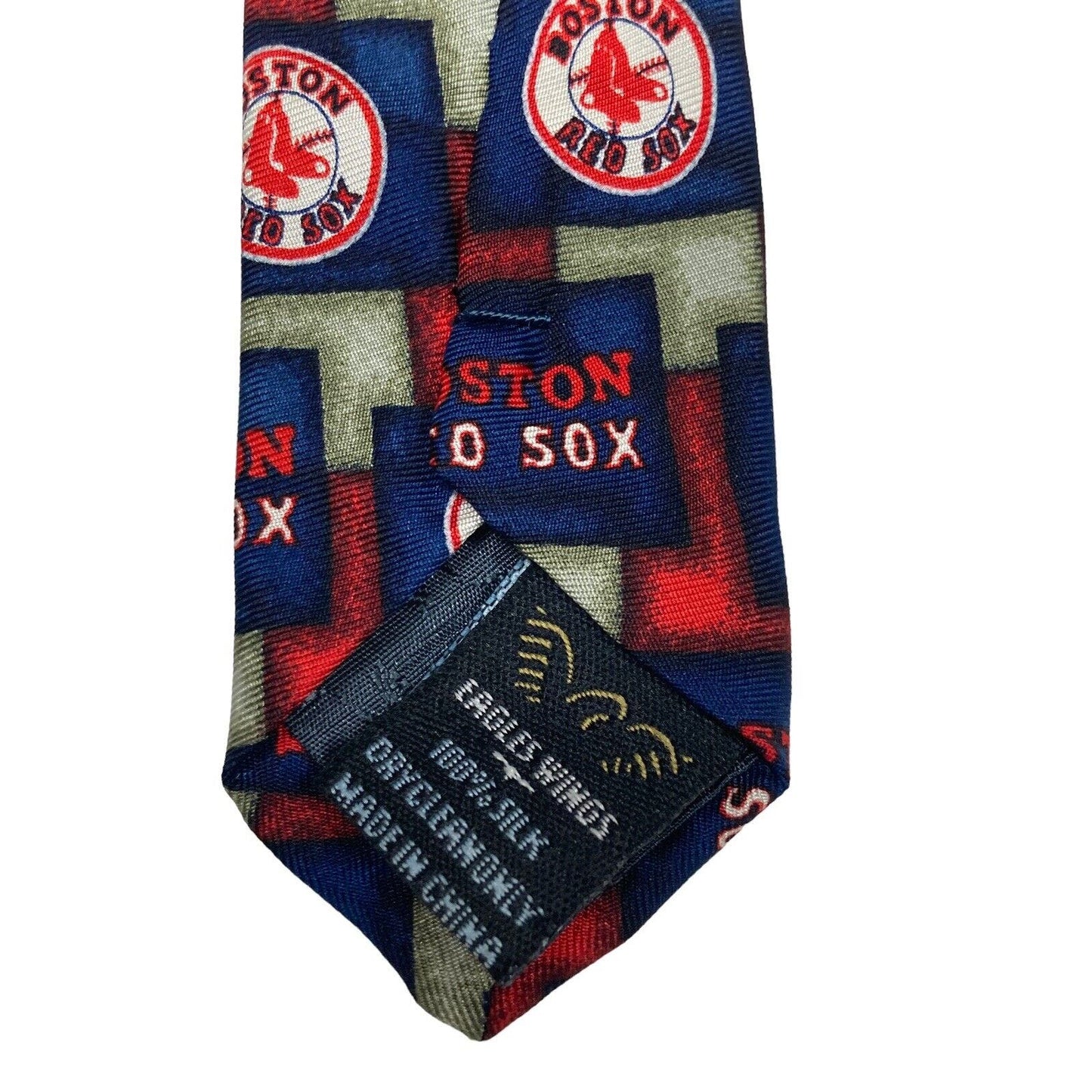 Eagle Wings MLB Boston Red Sox Logo Baseball Vintage Novelty Necktie 100% Silk