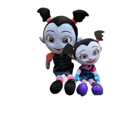 Lot Of 2 Disney Junior Vampirina Vee Hartley Stuffed Plush Dolls 14” 9”