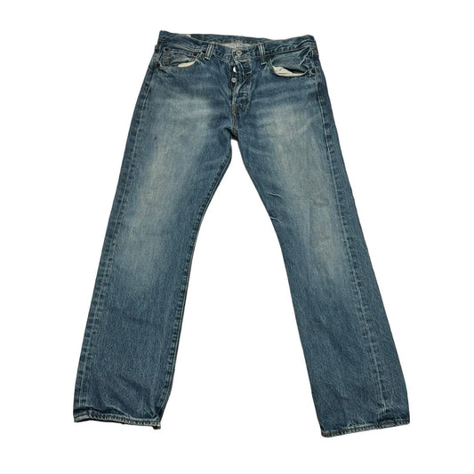 Levi’s 501 Men’s Button Fly Straight Leg Light Wash Denim Jeans Size 33x30