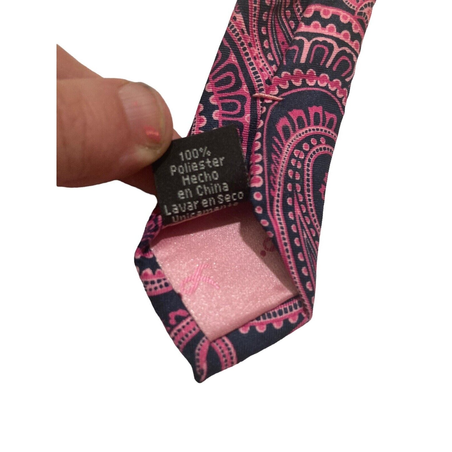 Susan G Komen Knots Of Hope Pink Paisley Novelty Necktie Polyester